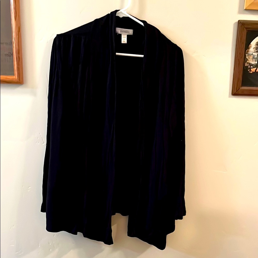 Black Open Front Throw Over Jacket